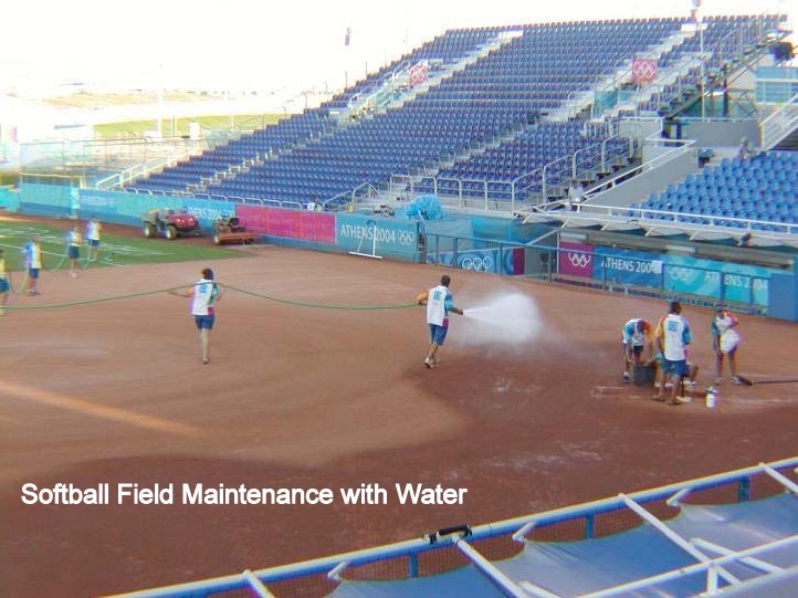 Softball Field Maintenance with Water Captioned